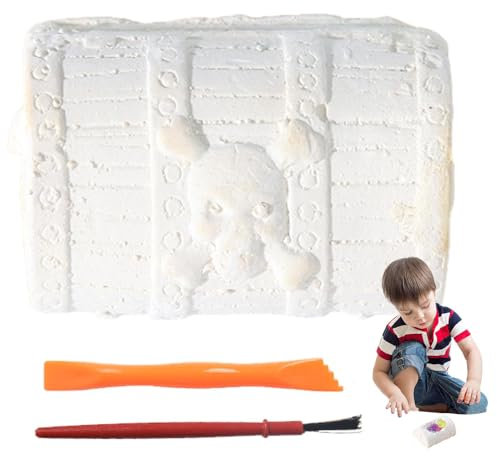 Edelstein-Schürfset für Kinder,Edelstein-Schürfset für Kinder, Dig for Gems Piraten-Ausgrabungsset, Crystal Digging Toys Piraten-Ausgrabungsset, pädagogisches Wissenschaftsspielzeug für Kinder