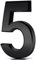 Door Numbers, House Numbers,3D Mailbox Numbers Waterproof, Address Numbers Self Adhesive Street Number Stickers for House Mailbox Apartment Hotel Courtyard Cafe (Black, 5)