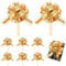 Große Geschenkschleife 12 Stück Geschenkschleife Groß 18 cm Golden Geschenkschleifen Ziehschleife Geschenk Schleife mit Ribbon Exquisit Geschenk Schleifen für Geschenk Dekoration Verpackung Hochzeit