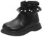 Stivali invernali da ragazza, da principesse, eleganti scarpe da giardino, da donna, invernali, per bambini, antiscivolo, suola morbida, scarpe invernali da ragazza, taglia 26-36, Nero , 26