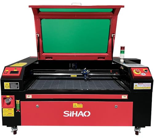 100W CO2 Laser Graviermaschine Sihao Plottermaschine Snapmaker Gravurwerkzeug 900 x 600 mm 220V Ruida Control mit USB-Anschluss für Holz/Papier/Kunststoff/Leder/Glas/Keramik/Harz (100W mit Wassertank)