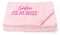 SIMYJOY Baby Decke Personalisiert Babydecke mit Namen Personalisierte Decke mit Gesticktem Namen Geschenk Personalisiert für Junge Mädchen Rosa