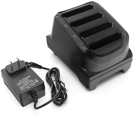 4-Slot Battery Charging Cradle Kit for Zebra TC21 TC26 TC210 TC210K TC26AK Barcode Scanners | Compatible with BT-000409 Battery - Charger Station with Adapter SAC-TC2Y-4SCHG-01
