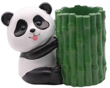 predolo Pot à Crayons En Forme de Panda de Dessin Animé, Support à Stylos, Décoration D'intérieur, Boîte à Papeterie, Organisateur de Stylos, 17.5x10x12cm