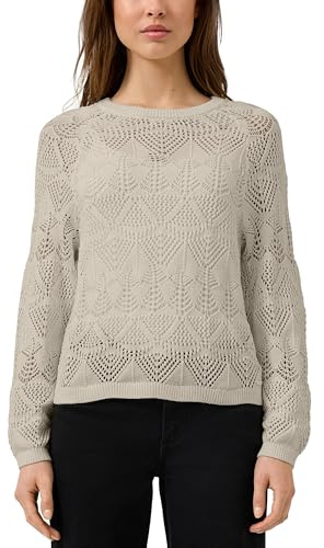 QS Baumwollpullover mit Ajourmuster