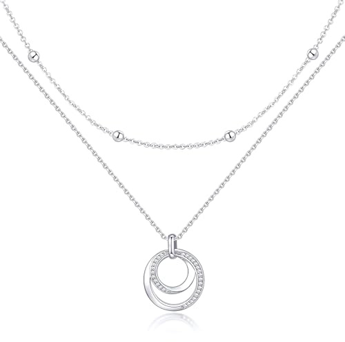 TempBeau Damen Kette Herz Infinity Kreuz Tropfen | Zeitlose Designs für jeden Anlass, Herz Infinity Kreuz Tropfen, Edle Geschenkverpackung, Silber & Gold verfügbar