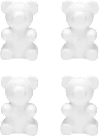 Uikdjgu DIY Party Decorations 4 Pcs Foam Modelling Polystyrene Foam Polystyrene Christmas Xmas Decorations Tree Ornaments Bear 1