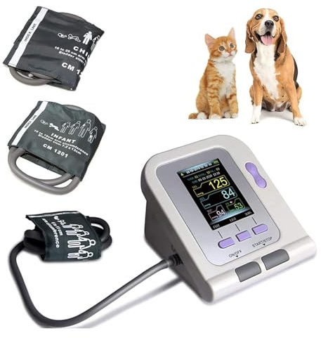 Veterinärmedizinische Ausrüstung, Digitales Tierblutdruckmessgerät Manschette, Hund/Katze/Haustiere Tierpflege, 3 Modus 3 Manschetten Elektronisches Blutdruckmessgerät