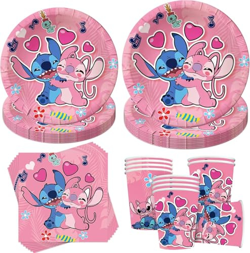 50 Stück Partygeschirr Set,Kindergeburtstag Partygeschirr,Geburtstag Party Geschirr Set,Geburtstag Deko,Deko Partyzubehör Pappteller Set,Mit Teller Becher Servietten,Party Geschirr für 10 Gäste