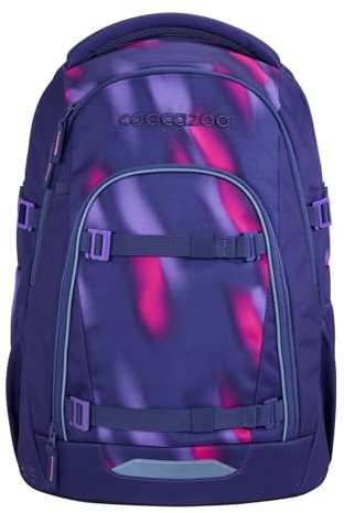 coocazoo Mate Schulrucksack „Aurora Glow”, lila, ergonomischer & anpassbarer Tornister, höhen- & größenverstellbar, mit Brustgurt & Hüftgurt, ab der 3. Klasse