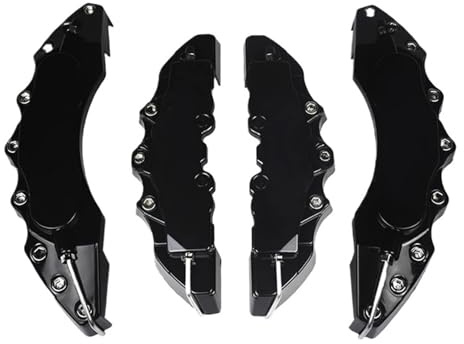 Auto Bremssattel Abdeckung 4-teiliges Set 3D-ABS-Bremssattel-Schutzhüllen für Bremsscheiben, passend für Audi, BMW und Mercedes-Benz(4Pcs L and M Black)