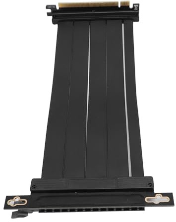 Bewinner PCIe 4.0 X16 Riser-Kabel 40 Cm, 90-Grad-Reverse-GPU-Verlängerungskabel, Flexible Hochgeschwindigkeits-64-Gbit/s-Extenderkarte für RTX 4090, RX 8900, ITX, Mining Rig, Vertikale Montage (30cm)