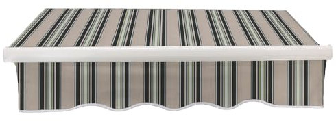 Green Bay 2x1.5m Garden Awning Replacement Fabric Top Cover Multi-Stripe