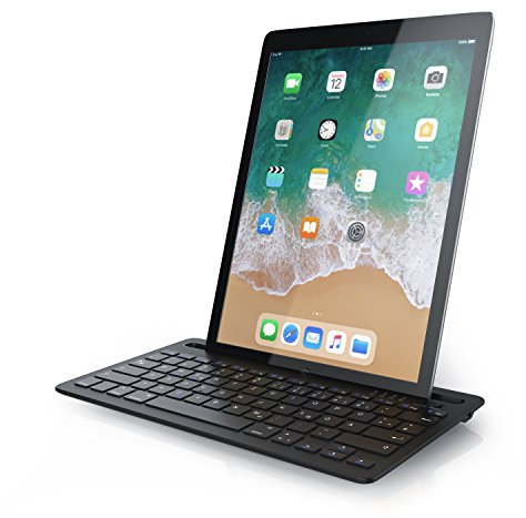 CSL - Bluetooth Tastatur mit integrierter Tablet Halterung - QWERTZ Layout Deutsch - kompatibel mit iOS Android Windows - kompatibel mit Apple iPad 2 3 4 Pro Air