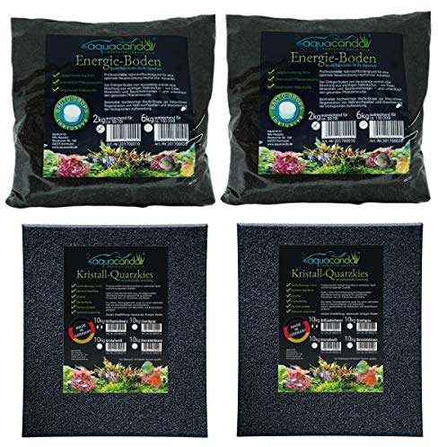 aquacando Aquarium-Bodengrund Set | kompatibel zu Juwel Rio 125 Farbe Brilliantschwarz