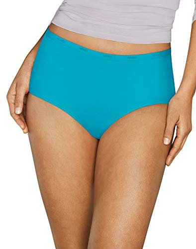 Hanes Damen Signature Breathe, Baumwolle, 6er-Pack Slip, Gemischt, 7