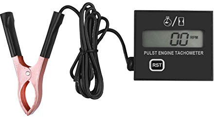 Dogggy Digital Tachometer Inductive Pulse Speed Tachometer Digital Tach Hour Meter Tachometer Suitable for Chainsaws Lawn mowers Motorcycles