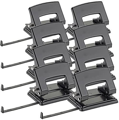 General Office Aktenlocher: 8er-Set 2-fach-Bürolocher für 30 Blatt, für DIN A6/A5/A4 (Registraturlocher, Puncher)