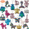 GuassLee 20 x Flip-Pailletten-Schlüsselanhänger, Partyzubehör, Ostertaschenfüller, Schlüsselanhänger für Kinder und Erwachsene, Geburtstagsgeschenke, Rucksack-Zubehör