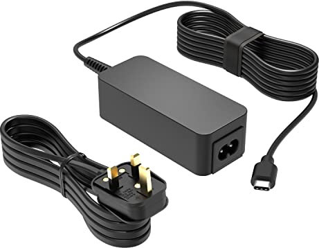 45W USB Type C AC Laptop Charger Fit for Lenovo 100e 300e 500e Chromebook c330 s330 c340 c630 s340 s345 14e Chromebook Gen 2 Power Supply Adapter Cord