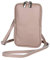 AmbraModa GLX17 - Umhängetasche, Handytasche, Echtleder Tasche mit abnehmbarem und verstellbarem Schultergurt, geeignet für Handy bis zu 6,5 Zoll. (Nuderosa)