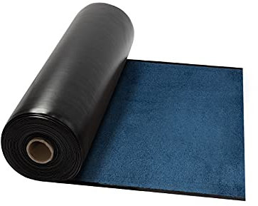 Schmutzfangmatte Performa XXL Zuschnitt - Türmatte Sauberlaufmatte Fußabtreter - Fussmatte Teppich - für Flur Eingang Eingangsbereich - rutschfest & in vielen Farben (Blau 84, 90 x 600 cm)