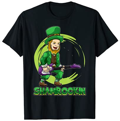 Shamrockin - Folletto con chitarra elettronica - Musicista Maglietta