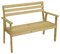 DEGAMO Gartenbank Lindau 2-sitzer 115cm, massives Kiefernholz Natur (unbehandelt), solide Ausführung