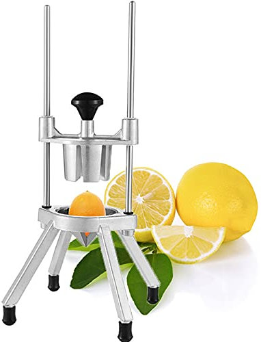 Affettatrice Rapida Manuale Multiuso per Frutta Limone Lime Cipolla Verdure Commerciale Taglia Mela a Spicchi 6 Cunei/8 Cunei Tagliafrutta con Lame in Acciaio Inox (Taglia : 6 Section)
