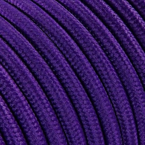 LnD Fil Électrique Tissu Violet 2x0,75mm² - Câble Électrique Textile de Qualité