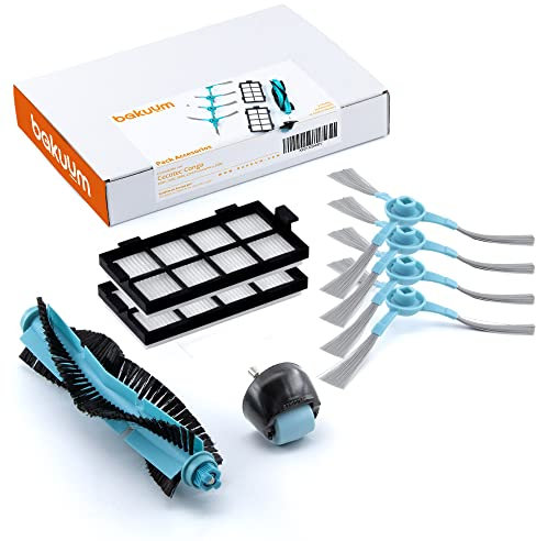 Pack accesorios Cecotec Conga 1690, 1890, y 2690, x2 Filtros Depósito de POLVO x4 Cepillos x1 Rueda Omnidireccional x1 Rodillo Repuestos