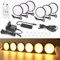 WOBANE LED Unterbauleuchte Küche,6er Schrankleuchten Dimmbar,Heller Vitrinenbeleuchtung mit Fernbedienung,Warmweiß LED küchenbeleuchtung für Küche,Schrank,Regale,2700K,168 LEDs,Timing,Schwarz