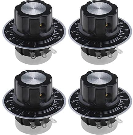 4 Sets Carbon Film Potentiometer RV24YN20S B103 10K Ohm Einzeldrehung für Inverter Geschwindigkeitsregulierung Motor Geschwindigkeitsregelung mit Knopf Drehzahlregler