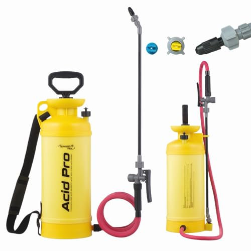 Sprayers Plus Acid Pro Kompressionssprüher, säurebeständig, auslaufsicher, für Säureflecken, Profi-Sprüher, 6,5 l
