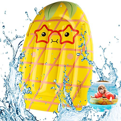 Planche de Surf Gonflable Piscine, FainFun Planche Bodyboard Enfant avec Poignees, Bodyboard Gonflable Enfant, Surf Gonflable Enfant, Planche Natation Gonflable Enfant, pour 3 à 14 Ans,Jacquier