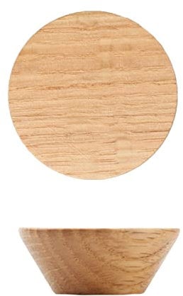 2 Pieces Wooden Handle Drawer Pulls Round Cabinet Knobs Decorative Single Hole Door Knobs Cupboard Handle Door Levers for Wardrobe,Book Cabinet (Oak)