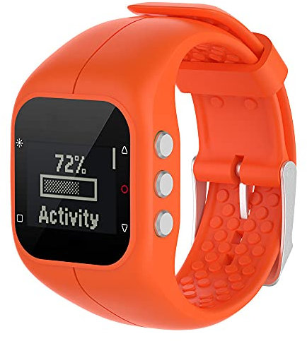 Armband Kompatibel mit POLAR Armband A300 Sport Wasserdichtes Ersatzarmband Silikon Wechselarmband für Polar A300 Uhrarmband (Orange)