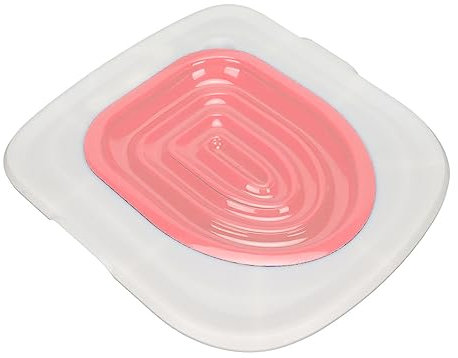 Cat Toilet Training System, Universal Reusable Cat Toilet Training Kit Cat Potty Training Tool Kitty Toilet Trainer Urinal Seat for Pet Training, Removable Design (White Tray, 1 Pink Inner Support)