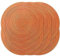 Noctiflorous Runde Platzsets, 38,1 cm, strapazierfähig, geflochten, gewebt, hitzebeständig, für drinnen und draußen, rutschfest, Esstisch, Platzsets (Orange, 6)