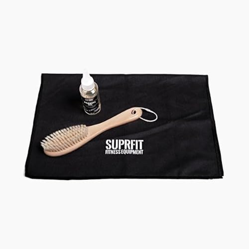 SUPRFIT – Barbell Cleaning Kit zum Reinigen von Hantelstangen – Hantel Reinigungsset mit Öl, Bürste & Handtuch – schützt vor Rostbildung & Abnutzung