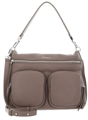 Coccinelle Hyle Suede Handbag Warm Taupe