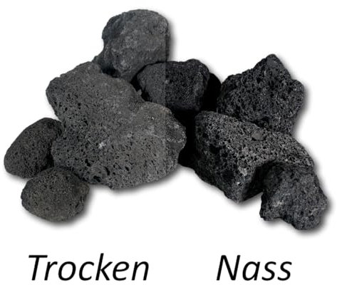 Greenscaping Aquarium Lava Steine schwarz 3-20 cm, besonder tief Schwarze Lava Aquariumsteine, Lavasteine (10 er Mix Set 3-20 cm)