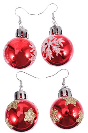 PRETYZOOM 6paare Weihnachtliche Ohrringe Christbaumkugel Ohrhänger Kreative Weihnachts Schmuckstücke Für Damen Leuchtende Farben Für Partys Und Festlichkeiten