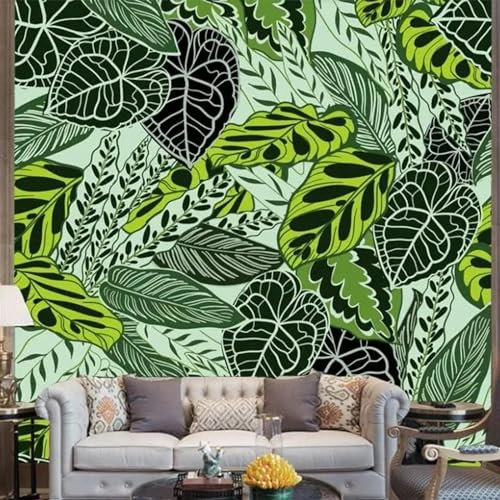 ZEZILE Custom wallpaper 5d tropical rainforest palm banana leaves living room background wall 3d decorative mural wallpaper