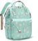 Mimfutu Flowers Laptop Backpack College School Backpack Bookbags Nurse Backpacks Travel Bags Casual Daypacks for Women Girls Fits 15.6 Inch Notebook (Daisy Green)