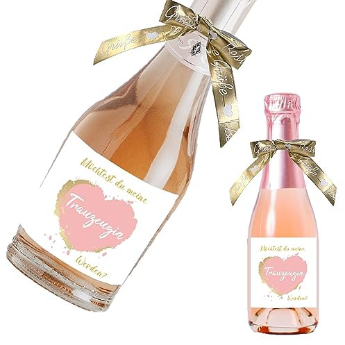 2 x Flaschenetikett Trauzeugin, Geschenk Trauzeugin, Willst du mein Trauzeugin sein? Hochzeit, Hochzeitskarte, Trauzeugin fragen, Geschenke für Trauzeugin, Weinetikett, Hochzeitsankündigung Trauzeugin