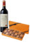 Fleurs et Délices - Bouteille de Bordeaux et ses Chocolats - Coffret Cadeau Vin et Chocolat - Cadeau Anniversaire Original à Offir - Fabrication Française Artisanale de Qualité