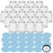 gouveo 24er Set Einmachgläser 720 ml Facette mit Schraubdeckel karo-blau BS - Große Vorratsgläser mit Drehverschluss TO82 - Leere Marmeladengläser, Einweckgläser, Aufbewahrungsgläser