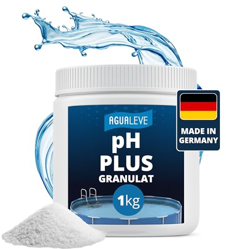 AGUALEVE® pH Plus Granulat 1kg *NEU* | hebt den pH-Wert punktgenau | für Pools, Aufstellpools, Whirlpools jeder Art und Größe | Markenqualität Made in Germany | mit Note 1,2 getestet