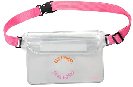Fisura – wasserdichte Tasche. Durchsichtige und wasserdichte Gürteltasche. wasserdichte Tasche mit verstellbarem Gürtel. 22,5 cm x 12,5 cm.